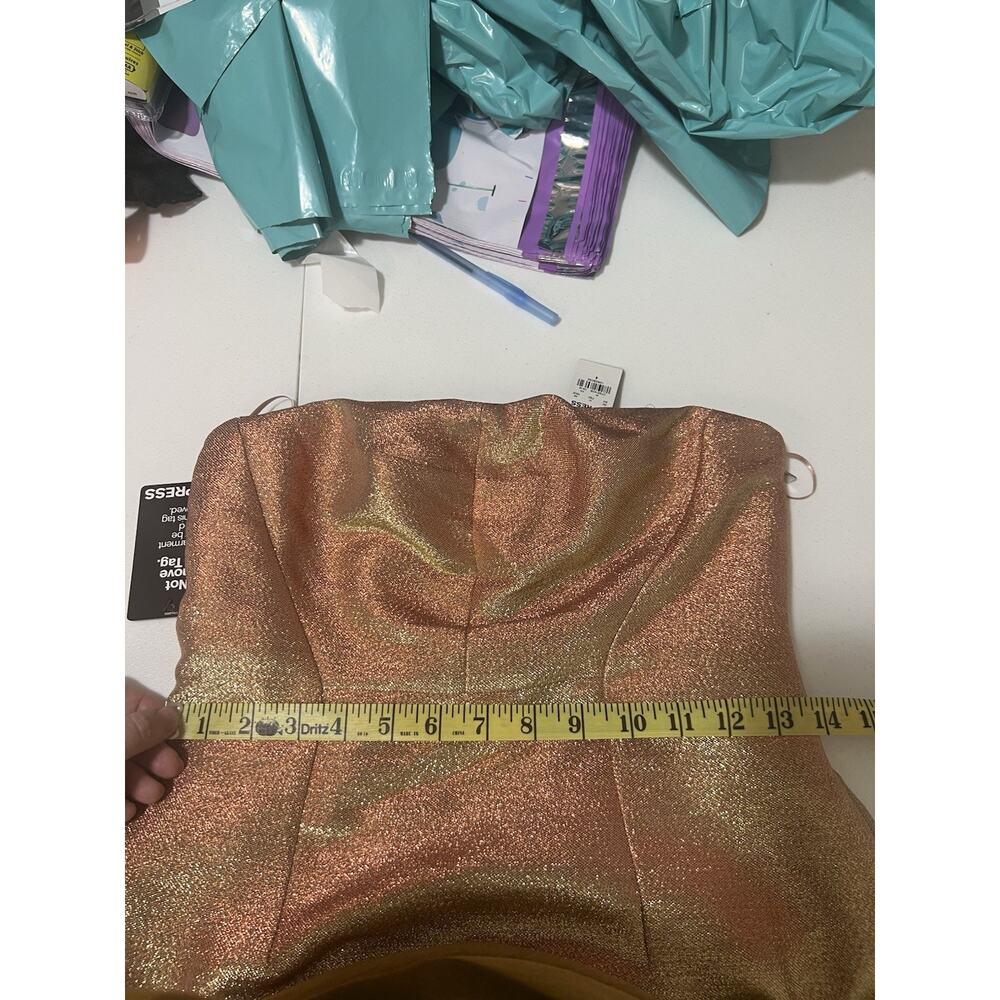 Express Gold Mini Dress - Picture 14 of 15